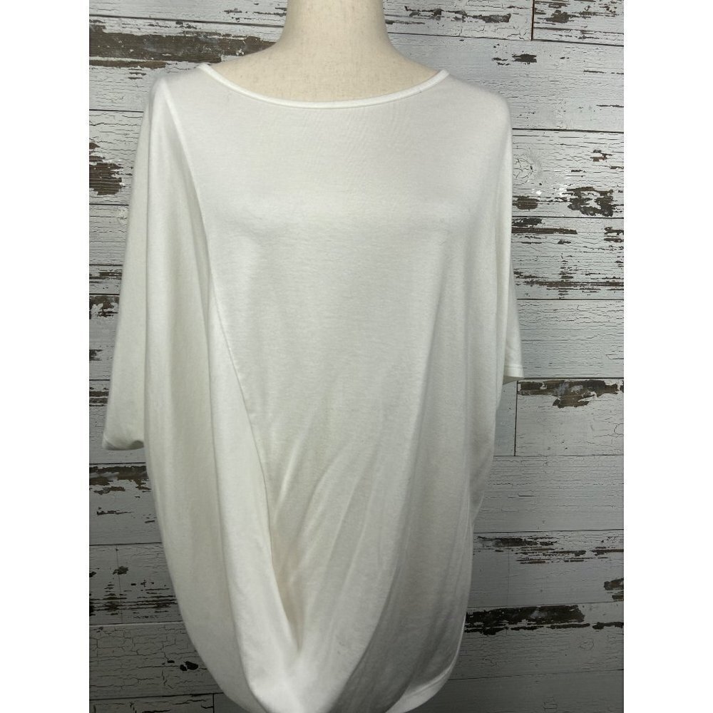 Athleta Dolman Top Half Sleeve White Sz M #583975 EUC